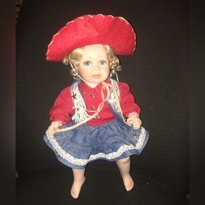 Hamilton Collection Dakota 16” tall porcelain doll